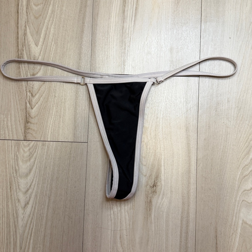 Black and Tan Bikini Bottom